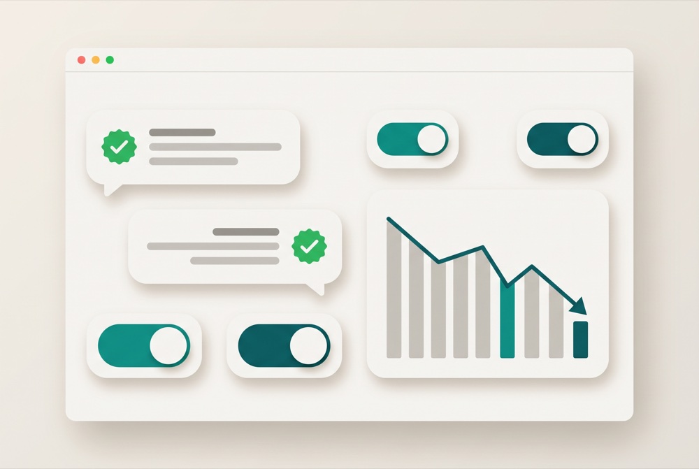 AI operations dashboard with auto-answered conversations